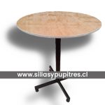 Mesa circular con pedastal pintada_SYP